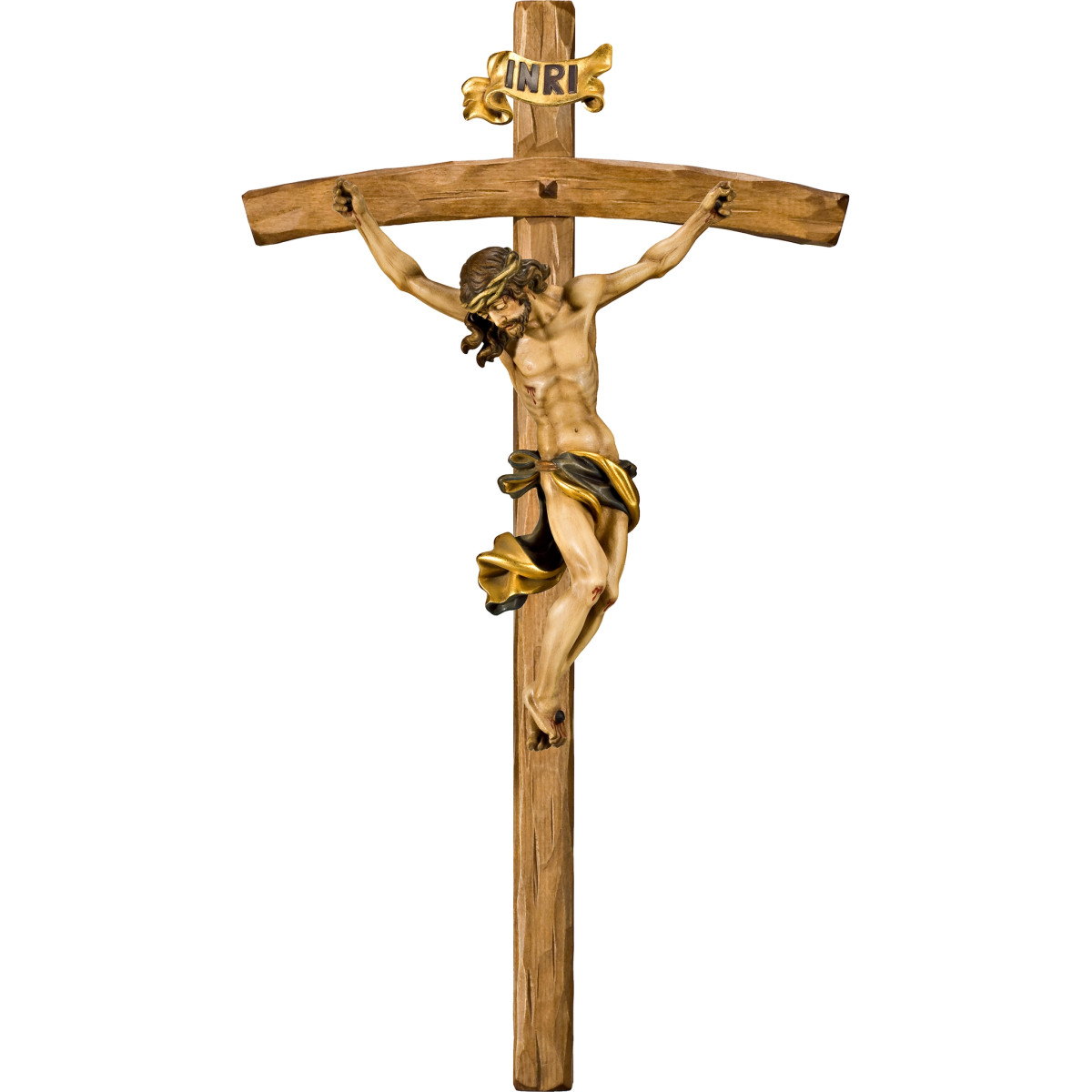 Cristo Barroco en cruz arqueada